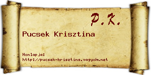 Pucsek Krisztina névjegykártya