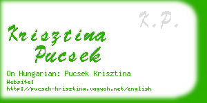 krisztina pucsek business card